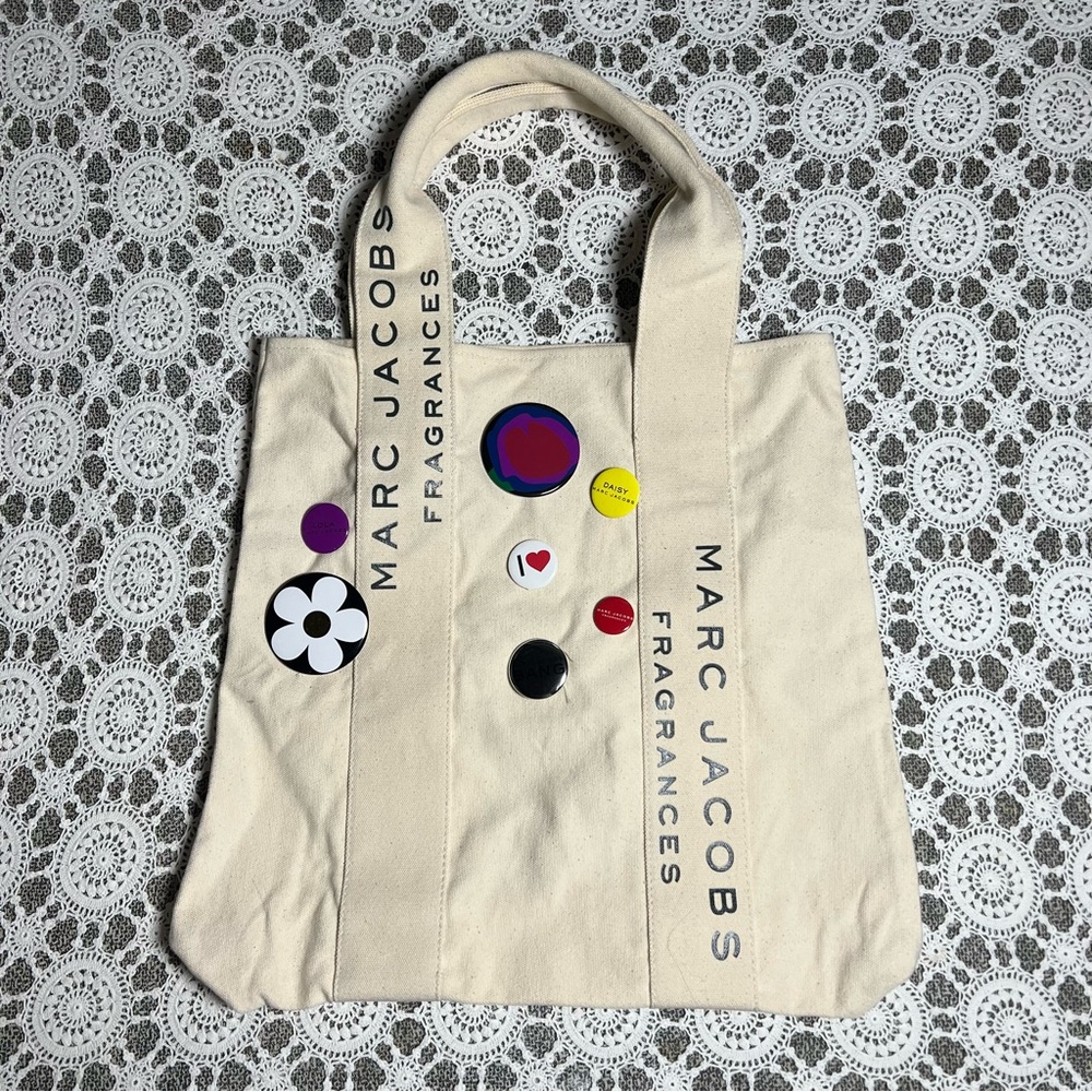 Marc Jacobs Cream Tote with Colorful Accents